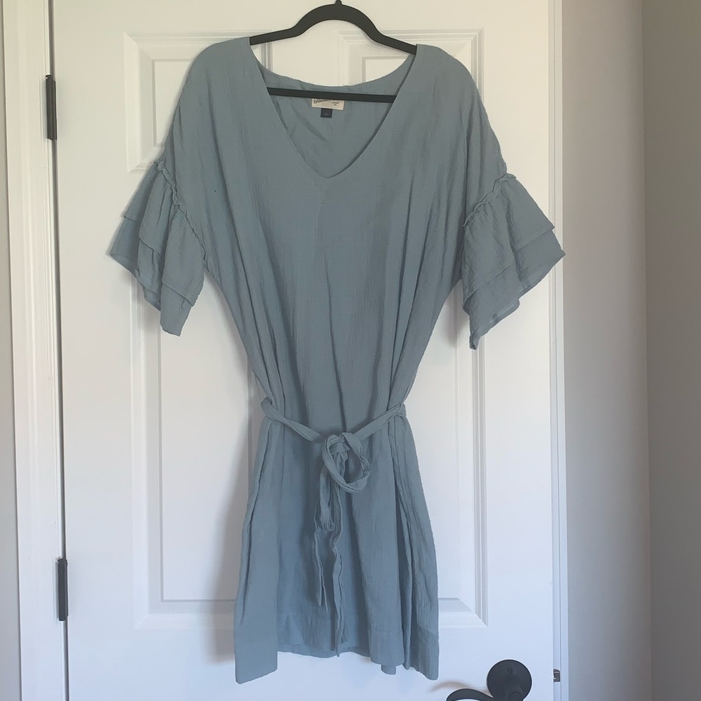 Blue Short Sleeve Dress